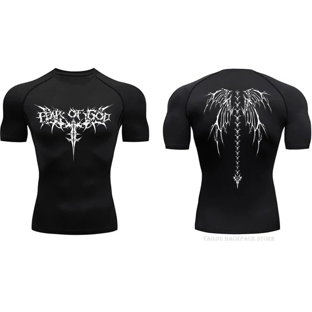 남성용 자외선 차단 의류, 애니메이션 티셔츠, 피트니스, 빠른 건조, 러닝, 피트니스 티셔츠, 스포츠 타이트 래시가드 S-3XL, 2024 여름