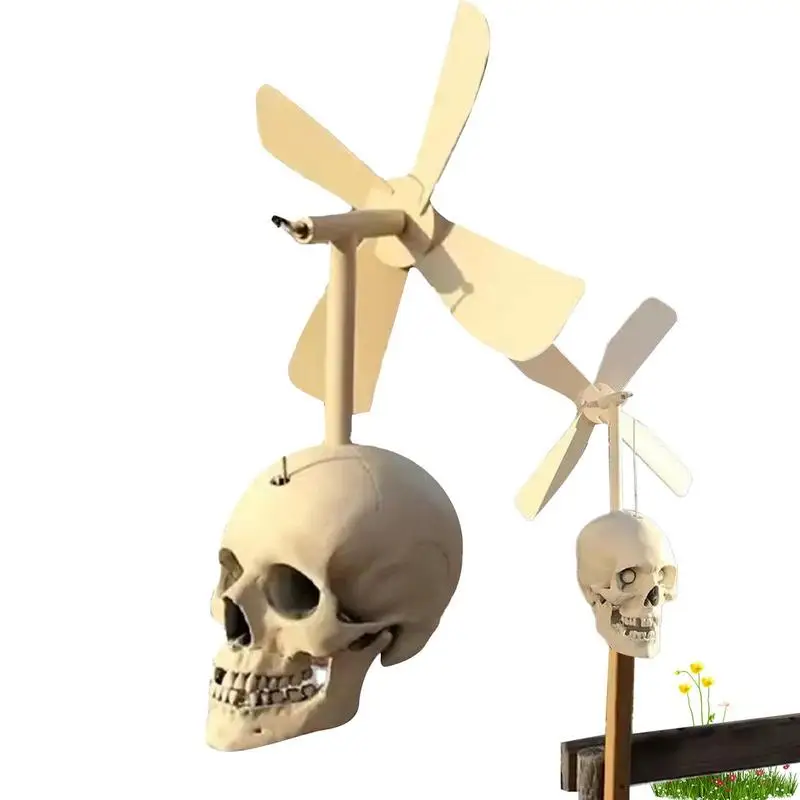 

Wind Spinners Outdoor Skeleton Windmill Halloween Windmill Outdoor Metal Power Spinner Sculpture Yard Art Windmill For Outdoor
