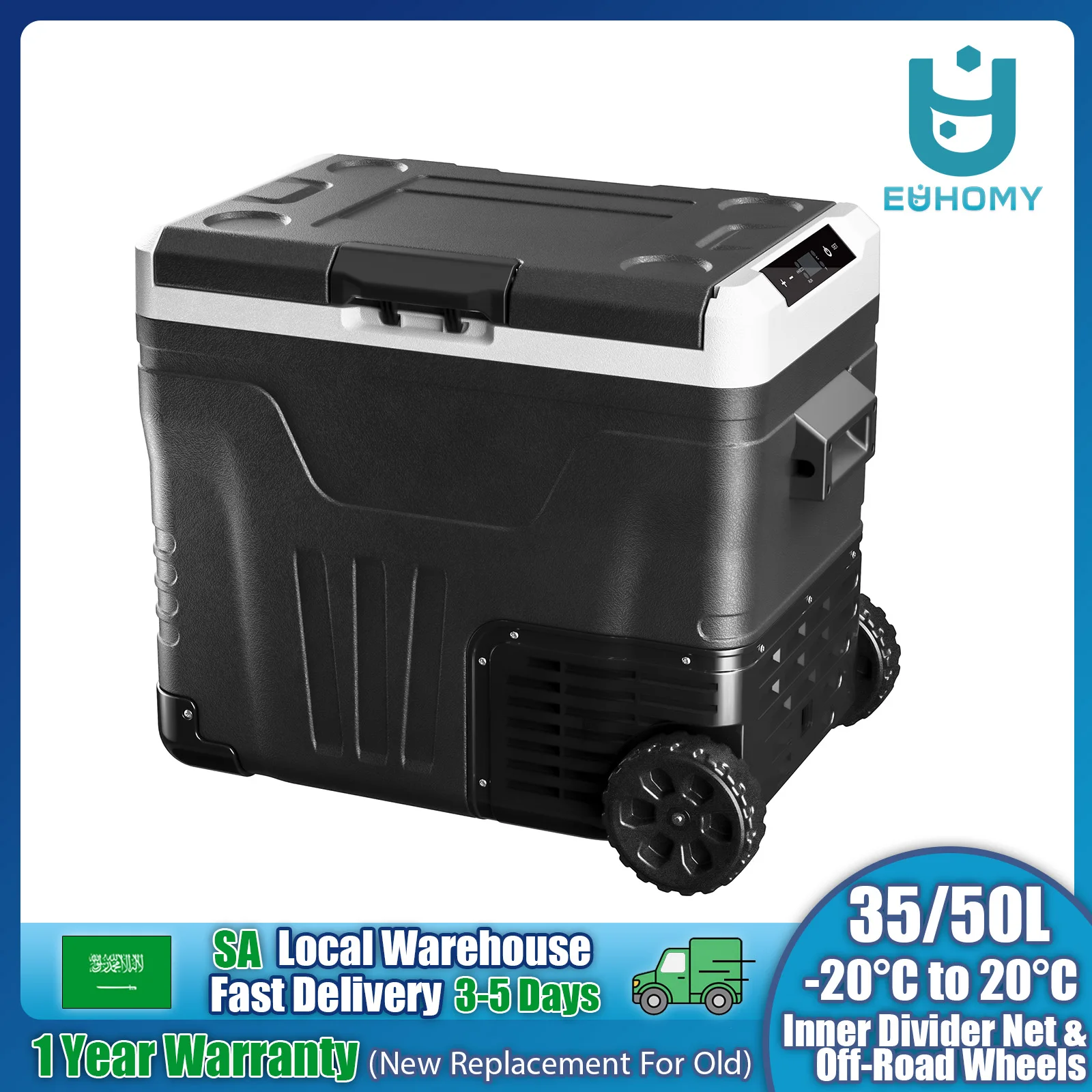 Euhomy 35L Portable Car Refrigerator Fridge/Warmer...