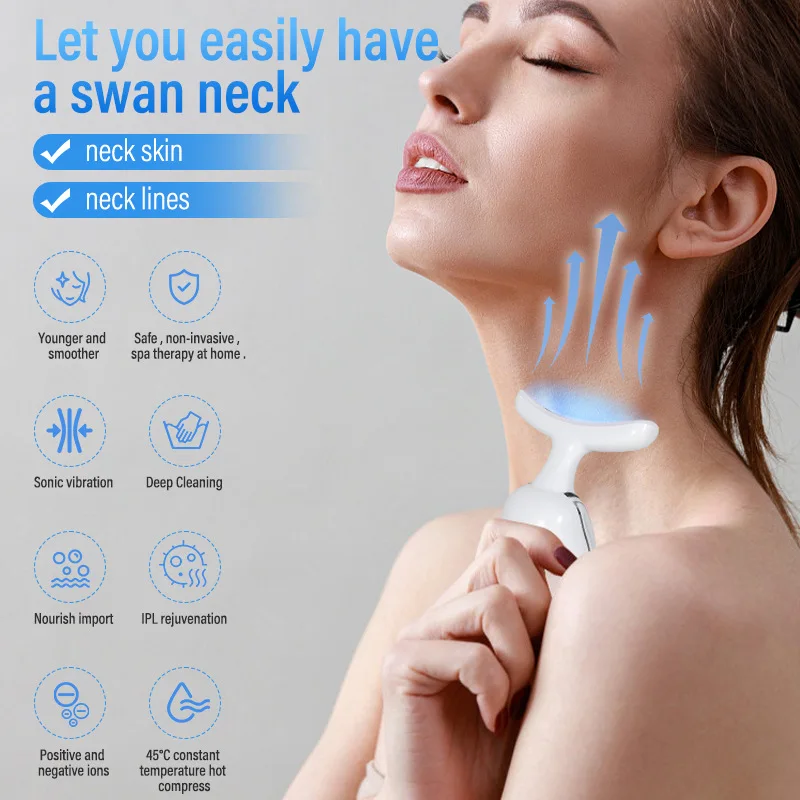 EMS Microcurrent Sonic Vibration Massage Beauty Device Electric Face Neck Skincare Tool Facial Lifting Skin Tighten Massager