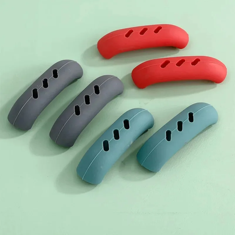 2PCS Silicone Pan Handle Anti-Ironing Sleeve Iron Pan Wok Ears Anti-Ironing Handle Sleeve Heat-Resistant