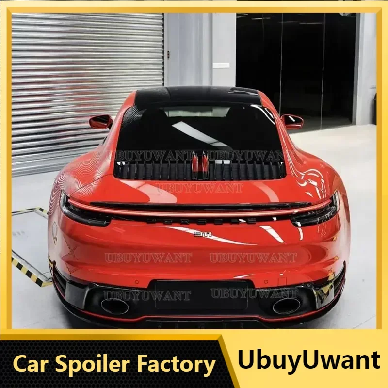 

2018 2019 2020 2021 года для Porsche Carrera 992 спойлер из углеродного волокна задний спойлер на крышу багажника крыло багажника