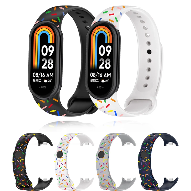 

Силиконовый ремешок Pride Edition для Mi Band 8, резиновый спортивный ремешок для смарт-часов, браслет для Xiaomi Mi Band 8, аксессуары для ремешка