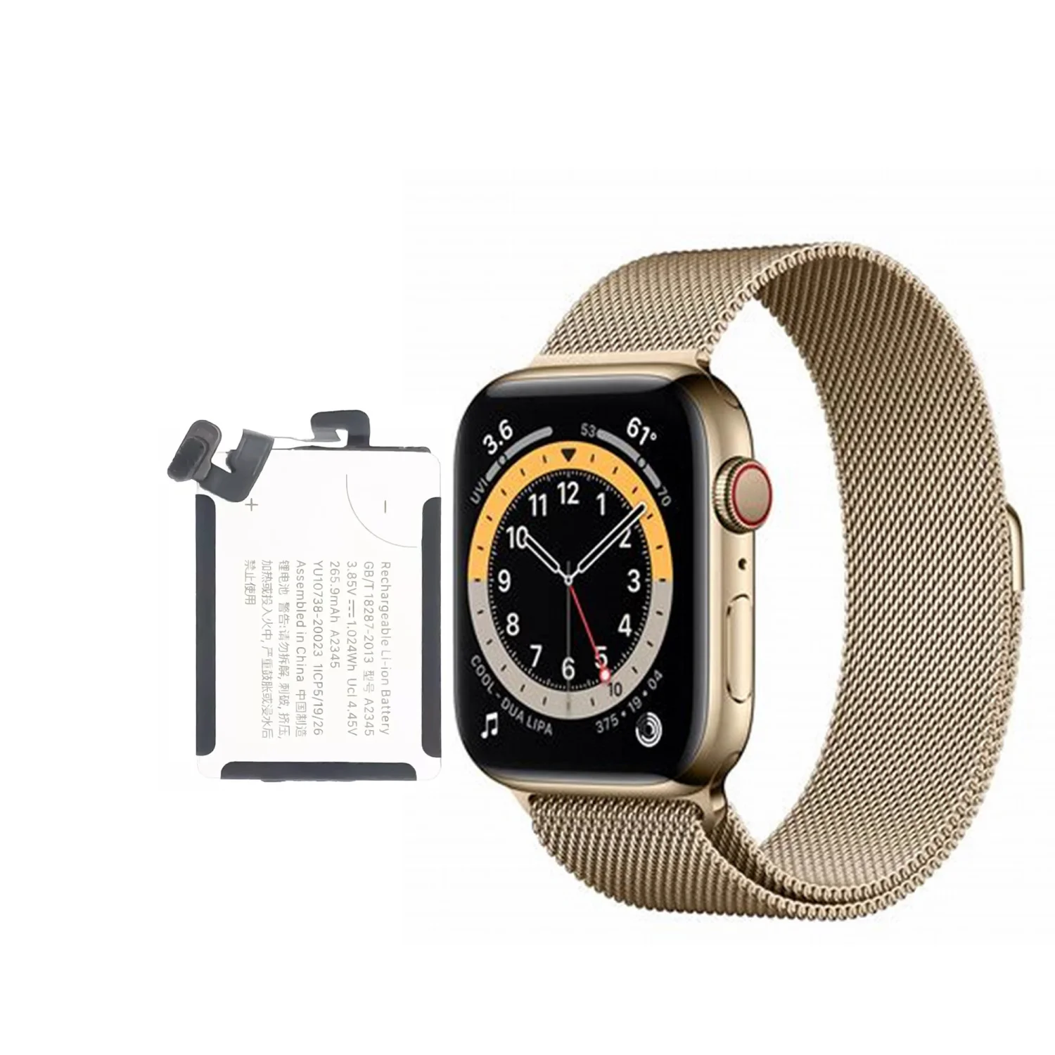 100%  40mm Battery For Apple Watch Series 6 for Series 6 A2345, (6st Generation) Batteries Bateria