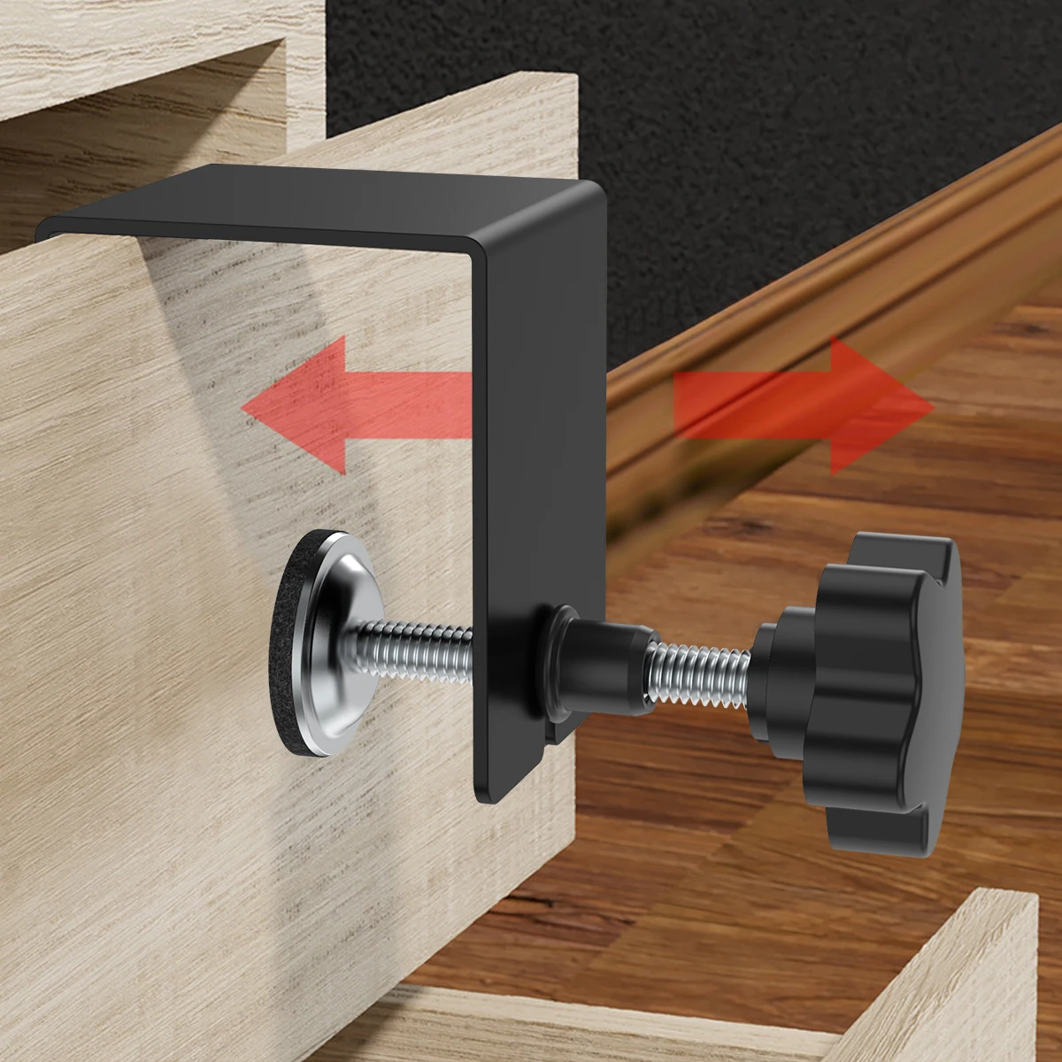 4Pcs Woodworking Jig Drawer Clamps Steel Drawer Front Installation Clamps Drawer Panel Clips Tools Home Furniture Accessories