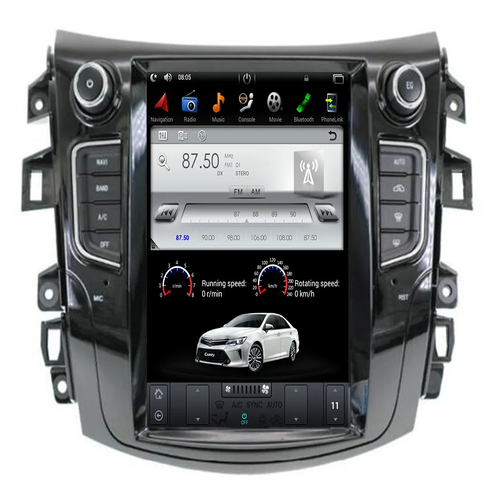 

2din 12,3 "экран в стиле Теслы CarPlay Android PX6 для Nissan Navara Terra NP300 2014 - 2023 Радио Мультимедийный DVD плеер Navi GPS
