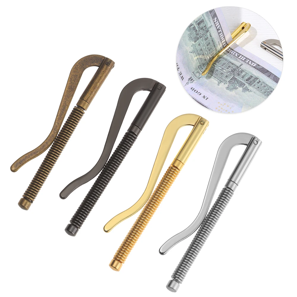 New Metal Bifold Money Clip Bar Wallet Replace Parts Spring Clamp Cash Holder Dollar Cash For Men Women 1Pc metal money clip