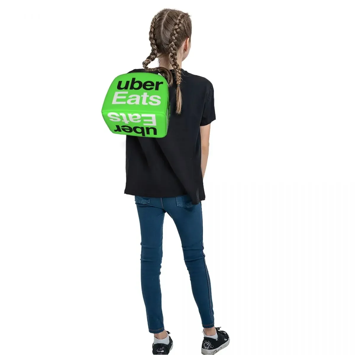 Ubereats 단열 점심 도시락 가방, 휴대용 피크닉 가방, 열 냉각기 도시락 토트, 여성 직장 어린이 학교