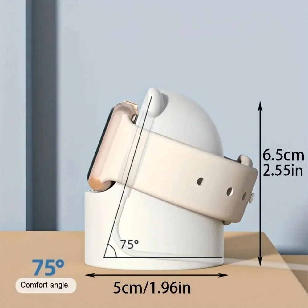 Bear Shape Charger Stand for Apple Watch Silicone Dock Holder IWatch Series 8 7 6 5 4 3 2 1 SE 49MM 45/44/42/40/41/38