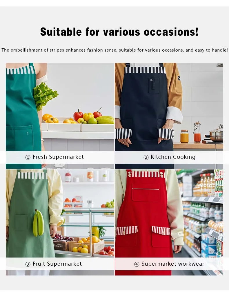 Unisex anpassbare Firmenlogo-Küchenschürze, Koch-Arbeitskleidung für Grill, Restaurant, Bar, Geschäft, Cafés, Beauty Nail Studios Uniform – Detail 4