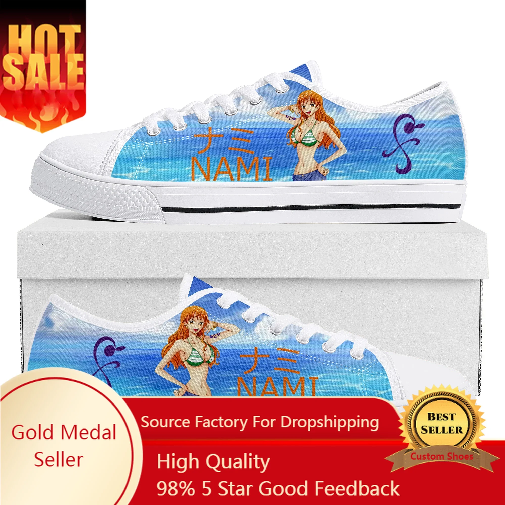 

ナミNami Anime Cartoon Low Top Sneakers Mens Womens Teenager Canvas Sneaker High Quality Casual Couple Shoes Custom Shoe