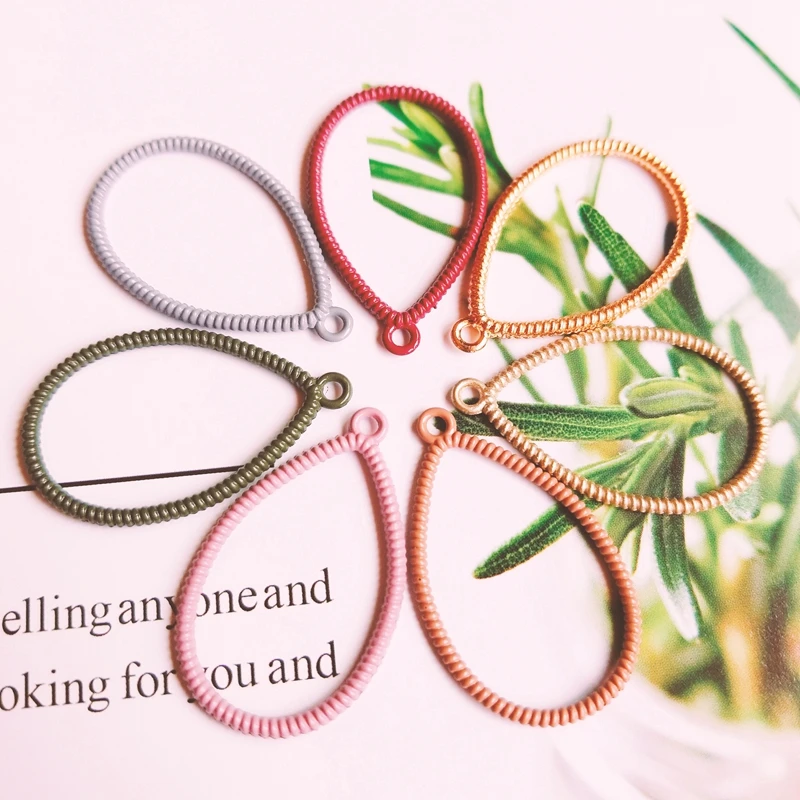 

Japan and South Korea metal ring polychrome egg hand-made jewelry, DIY material earrings accessories