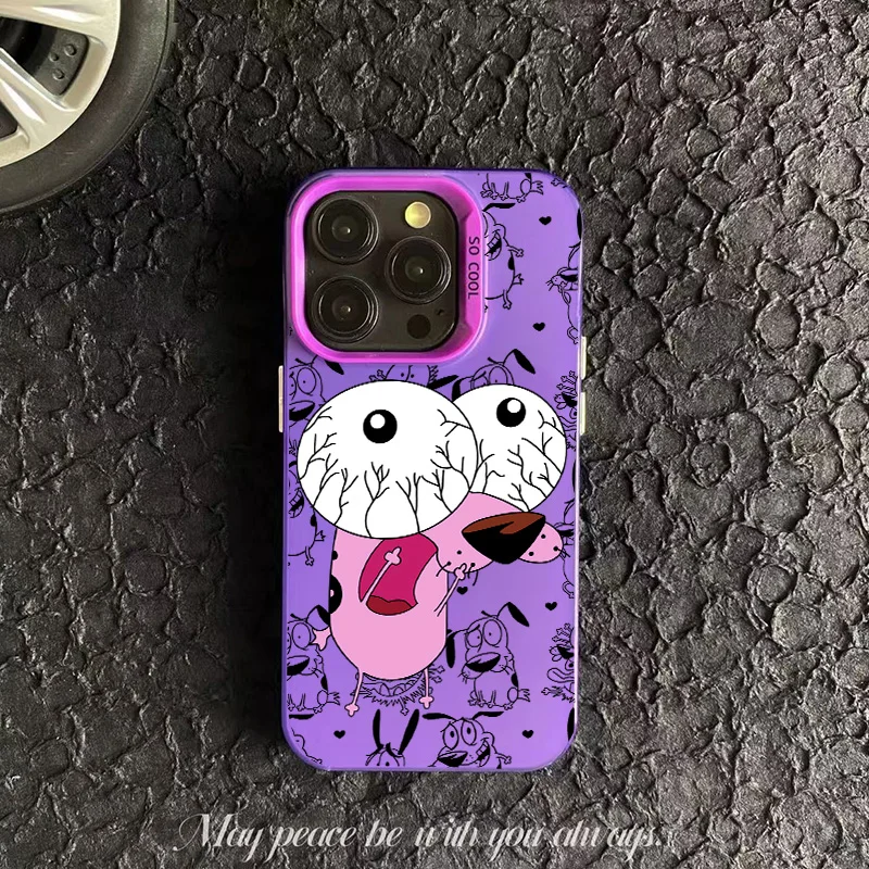 Courageous Matte Dog-Themed Phone Case