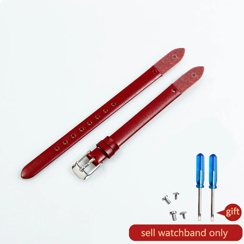 High-Quality Genuine Leather 8mm Women's Watch Strap Bracelet