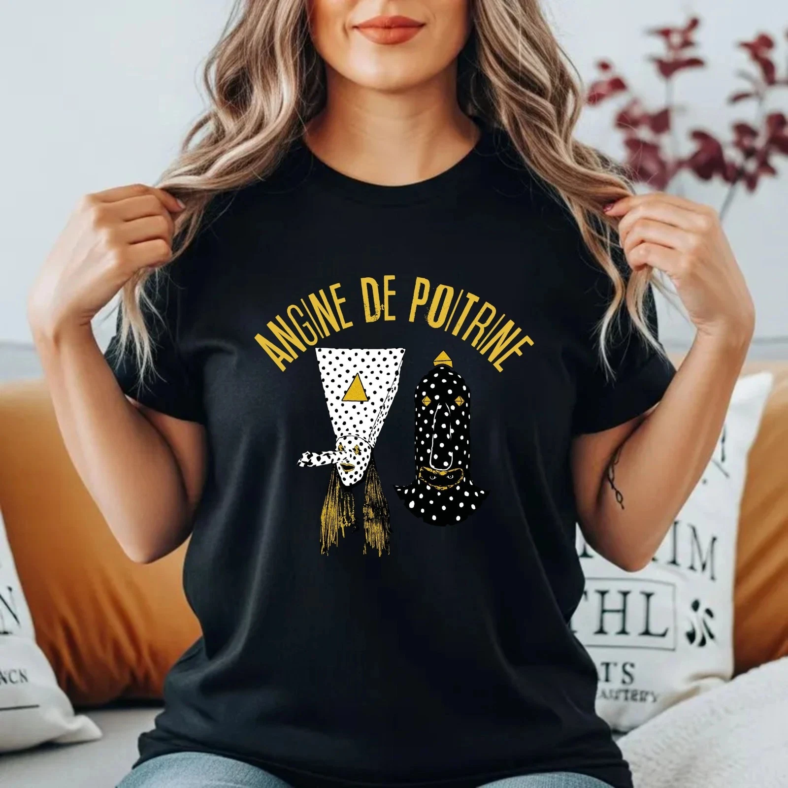 Angine De Poitrine T Shirt Women's Men Cotton Tee Casual Summer Oversized Streetwear O-Neck Novelty Trendy Vintage Harajuku Top 1
