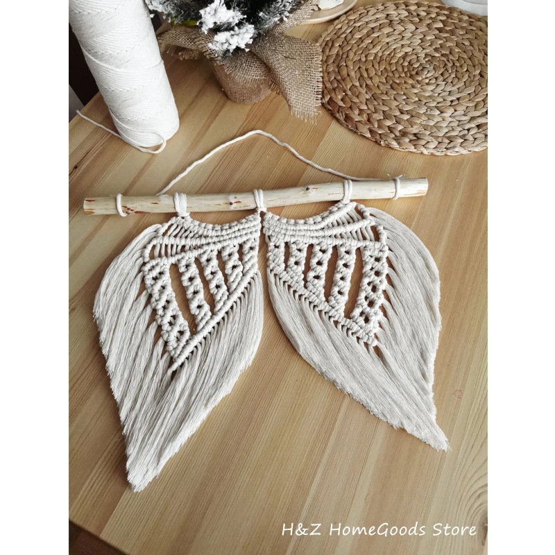 Angel Wings Wall Decor - Macrame Dream Catcher Hanging Tapestry, Hand Woven  Tapestry Elegant Boho Room Decor Birthday Blessing Gift for Teen Girls