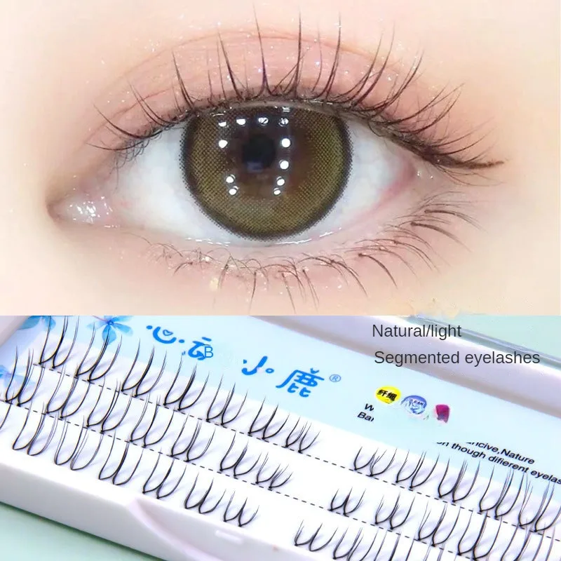 

Segmented Girl Group U-Shaped False Eyelash Transparent Stem Single Cluster Natural Simulation Lashes Makeup Wholesale