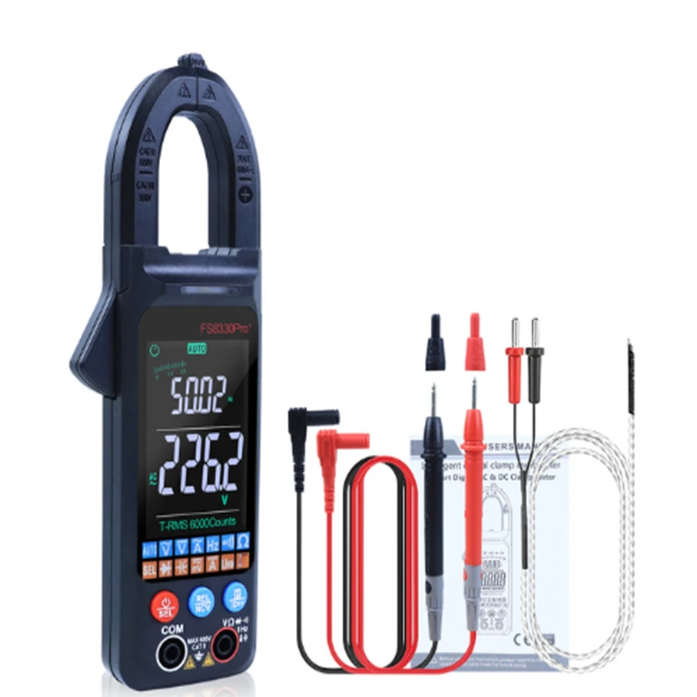 

Цифровой мультиметр FS8330Pro Plus, тестер напряжения с большим цветным экраном, 6000 отсчетов