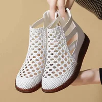 Sandals Women Summer Round Toe Thick Sole Hollow Out Sandals for Women Orthopedic Sandals Comfort Woman Zapatos De Mujer 2