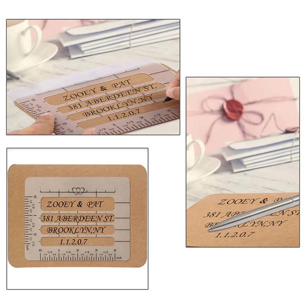 

4pcs4 Style Envelope Address Guide Letter Templates Suitable For A Wide Range Of Envelope Painting Letter Card Templates
