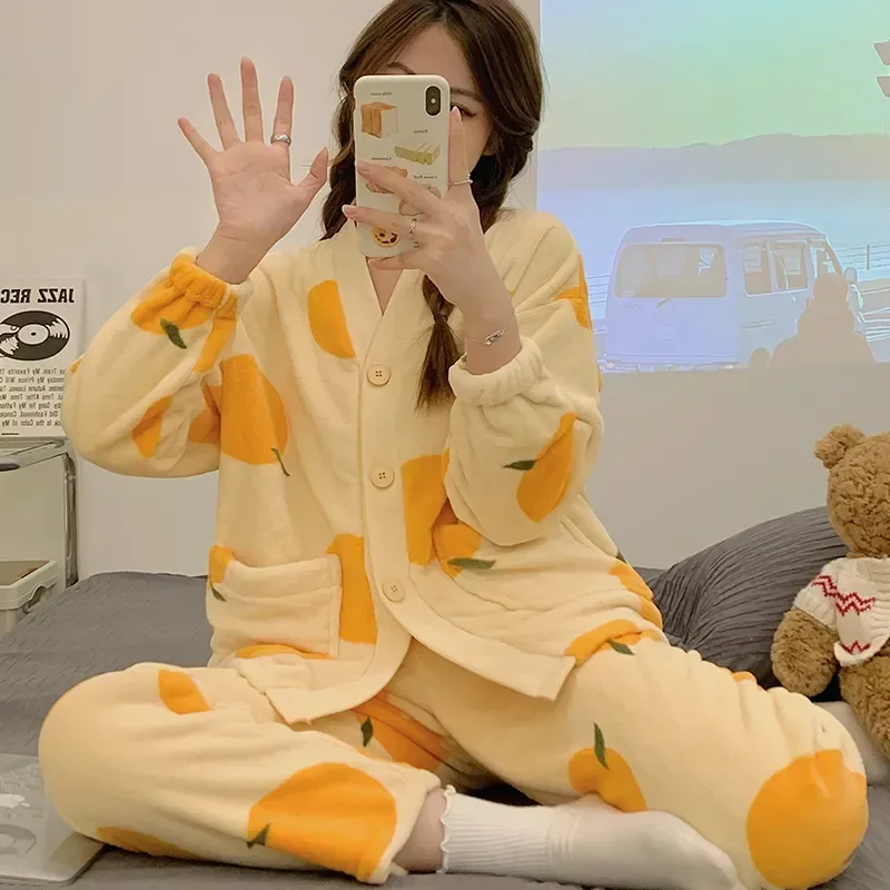 

Кардиган Пижама женская плюшевая в шахматную клетку с V-образным вырезом