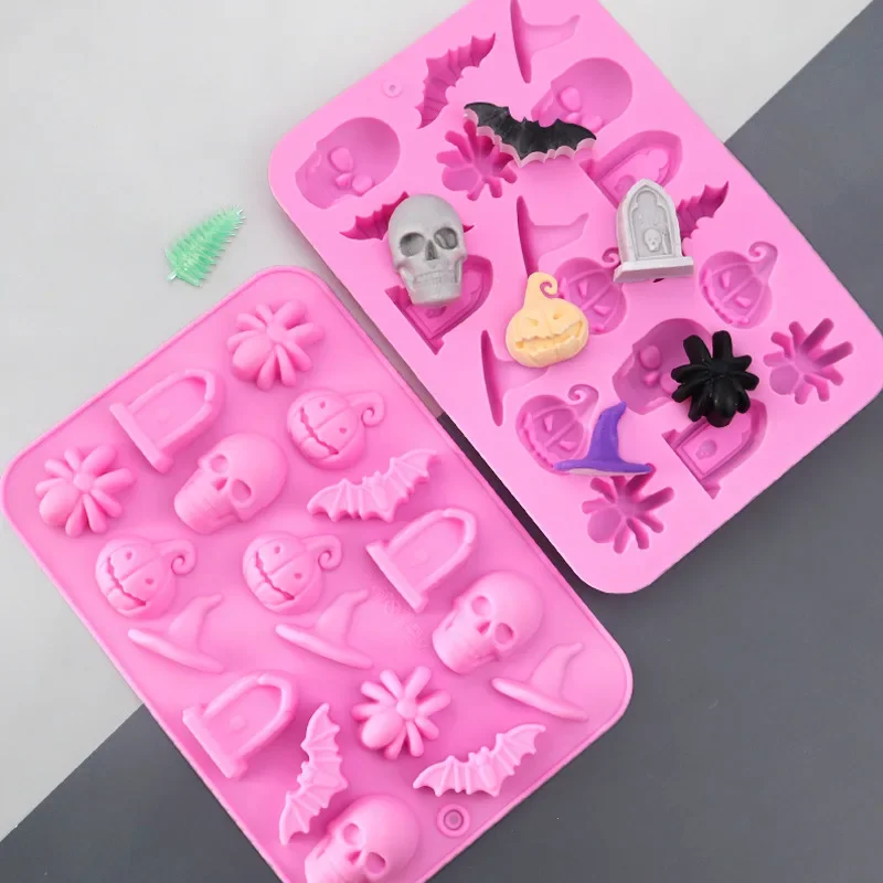 Lot De 4 Moules En Silicone Pour Décoration De Gâteaux Halloween En