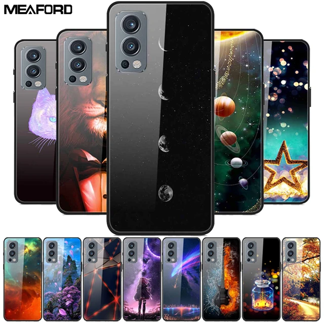 For OnePlus Nord 2 5G Case Tempered Glass Hard Back Case for OnePlus Nord  CE 5G