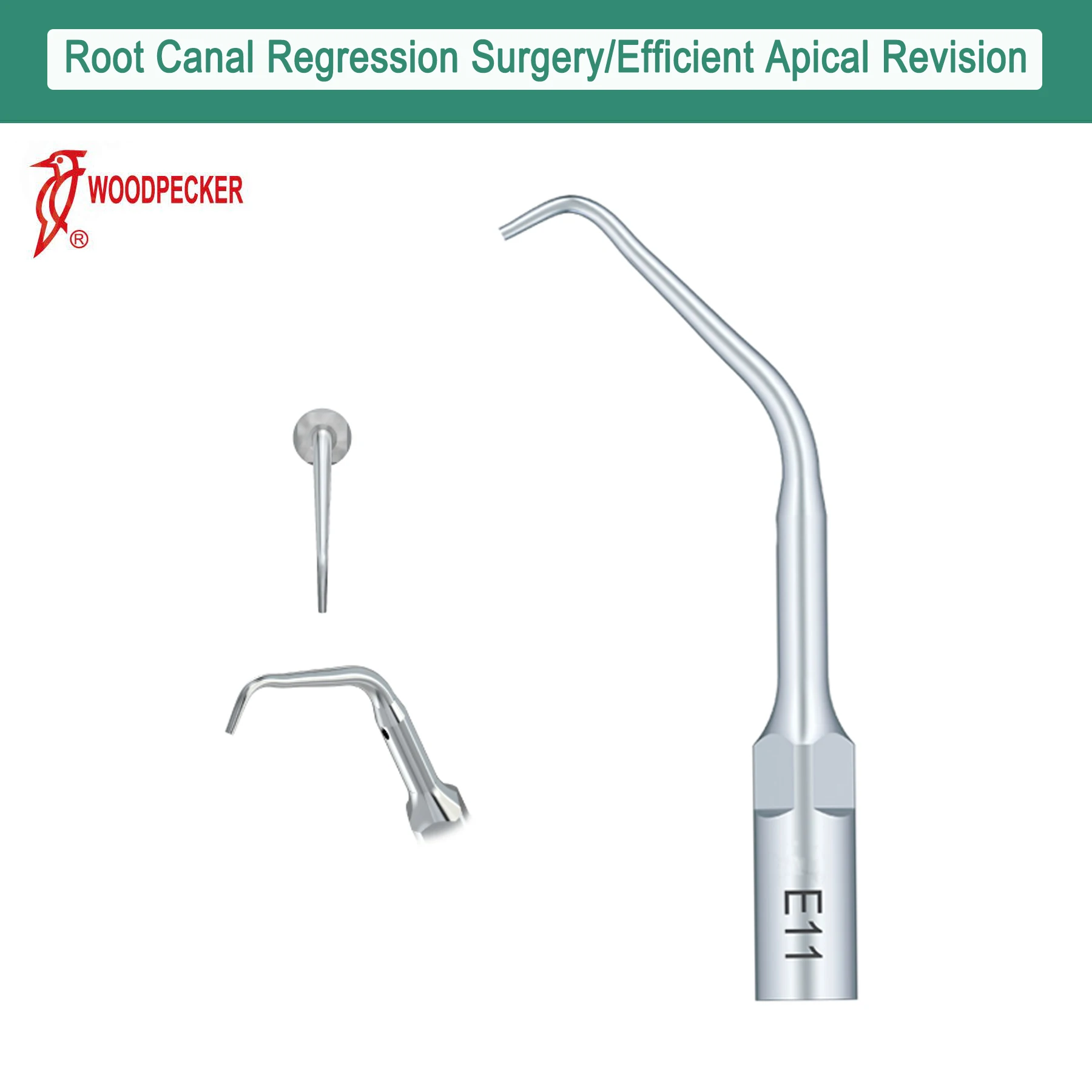 

Woodpecker Dental Ultrasonic Scaler Scaling Endo Tips Satalec E11 Fit EMS UDS Ultrasonic Perio Scaler Handpiece