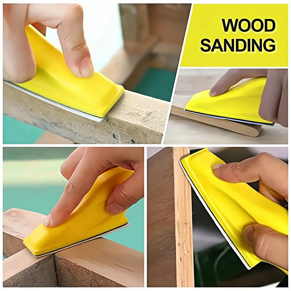 Wet Dry Sanding Strip Detail Tool Hand Millstone Hand Sanding Tool Grinding Sponge Abrasive Tool for Wood Furniture Metal Glass