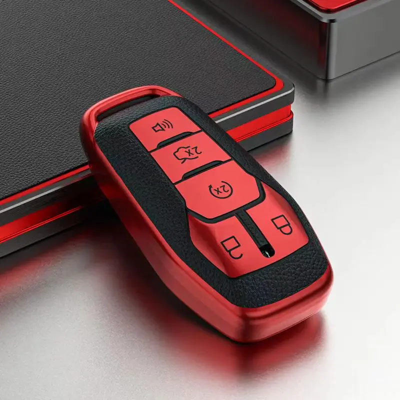 Funda para llave de coche, accesorio de llavero para Ford Fusion, Mondeo, Mustang, F 150 Funda para llave de coche, accesorio de llavero para Ford Fusion, Mondeo, Mustang, F 150