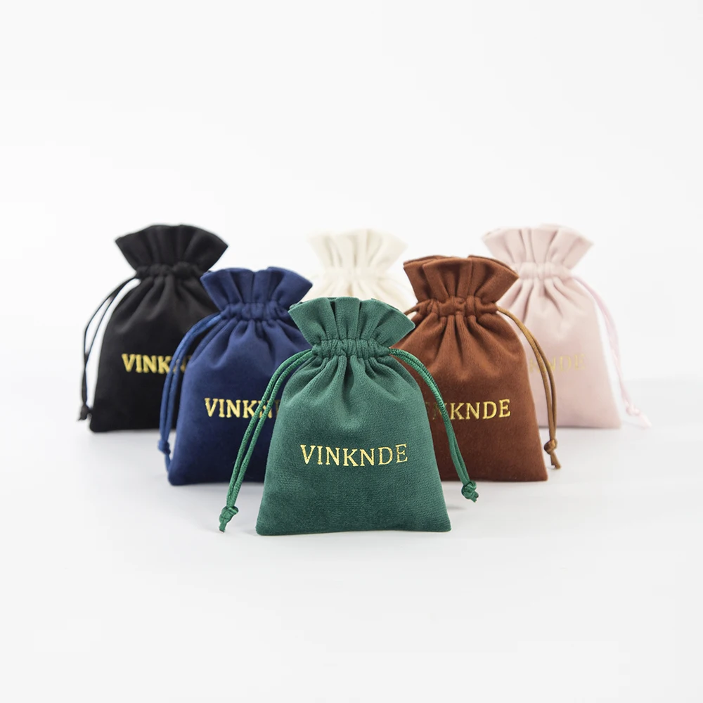 100 Velvet Bags Cloth Bag Packaging Custom Size Logo Drawstring Gift Jewelry Mobile Power Glasses Bracelet Cosmetic Storage Bags