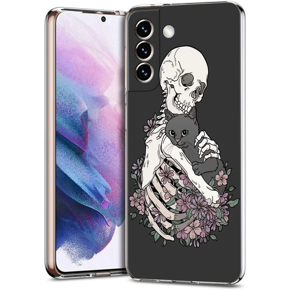Red Love Skeleton Diagram Transparent Phone Case