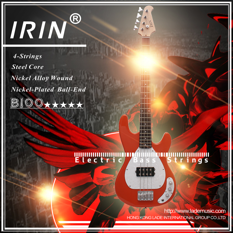 IRIN 4-String Bass Guitar Strings B100 Steel Core Nickel Plated Alloy Wound Electric Bass String Musical Instrument Accessories