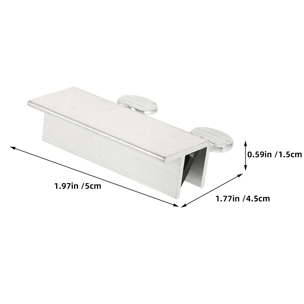2 Pcs Window Safety Latch Locks for Vertical Windows Protective Clamps Security Aluminum Alloy Fitting
