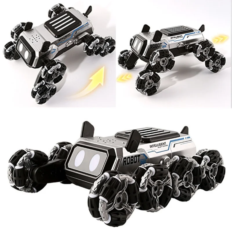 Yl-118 2.4g Eight Wheel Robot Dog Stunt Vehicle Launch Water Gun Climbing Deformation Drift Boy Remote Control Toy Car