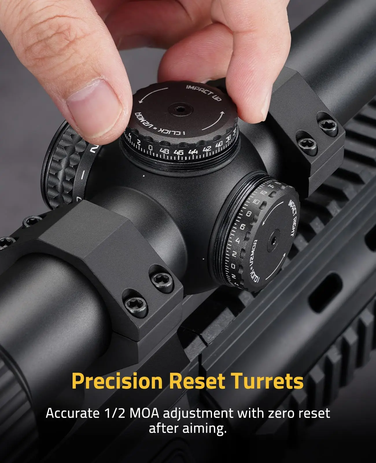 MIDTEN BearSwift 1-10x24 LPVO Rifle Scope with 30mm Cantilever Mount Illuminated BDC Reticle with Generous Eye Relief For 1-10X