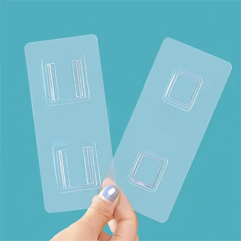 1pcs Double-Sided Hooks Strong Adhesive Transparent Traceless Wall Hook For Kitchen Bedroom Storage Holder Plug Socket Hanger