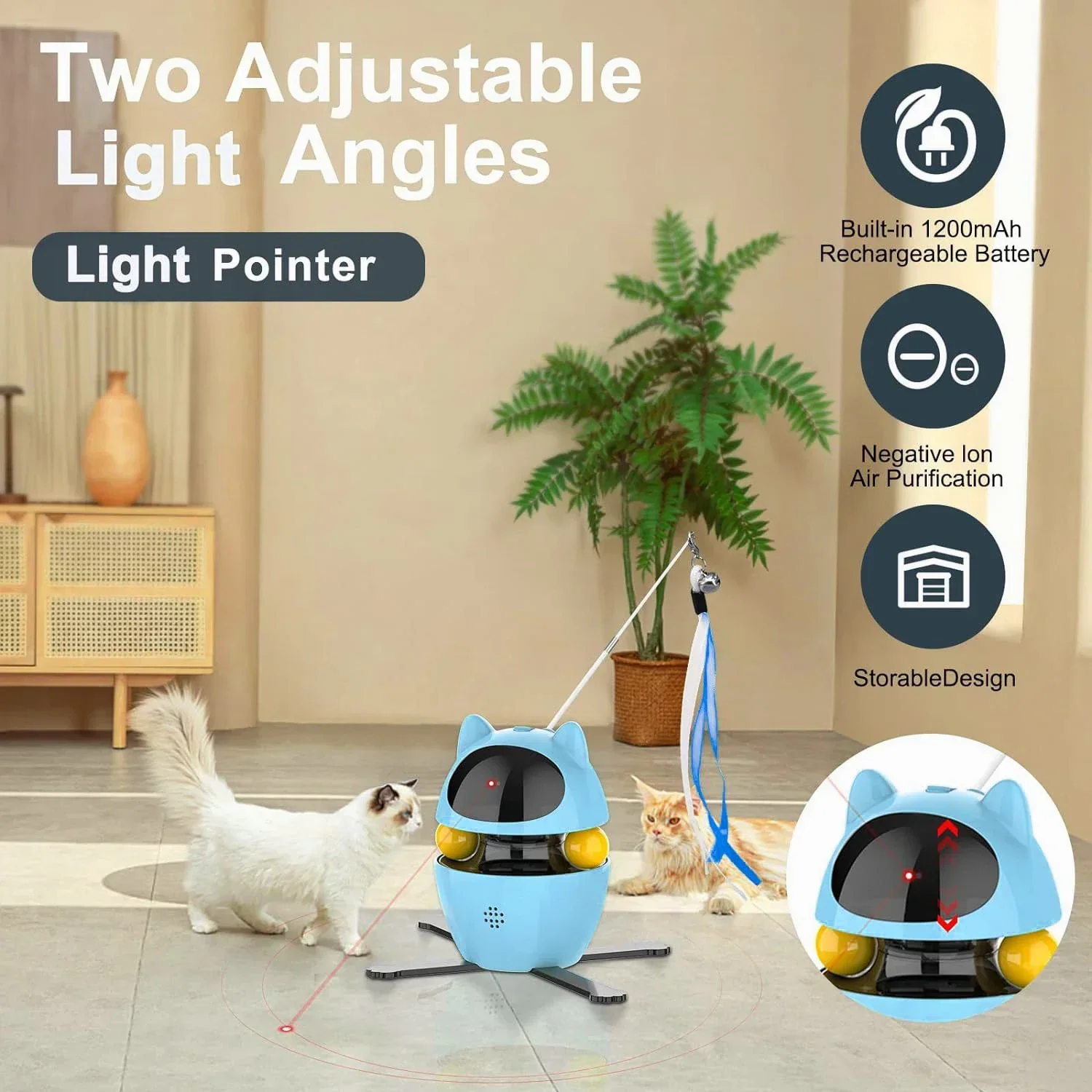 

Teaser for Interactive Dogs Kittens Exercising Cat Indoor Dot Moving Random Laser Cats Toys Automatic Red Toy