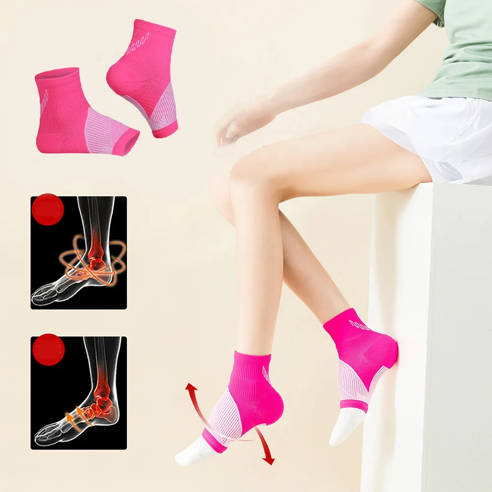 

Foot Ankle Brace Compression Sleeve Plantar Fasciitis Sock For Achilles Tendonitis Joint Pain Reduces Swelling Heel Spur Pain