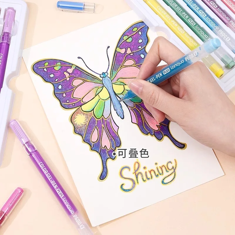 Vibrant Glitter Gel Pen Set - Assorted Colors