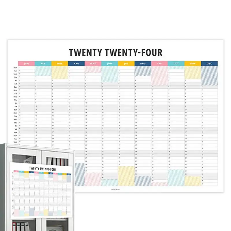 

2024 Large Wall Calendar Wall Calendars With Simple Style Ample Space Yearly Calendar For Home Offices Classroom Use