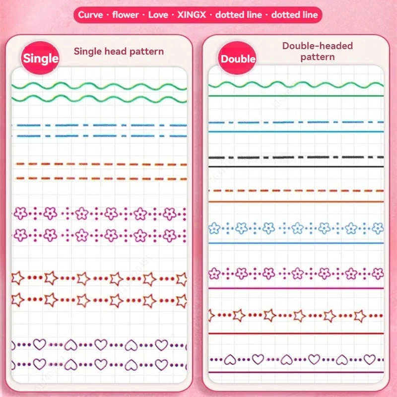 Line Shaped Highlighter Set 6