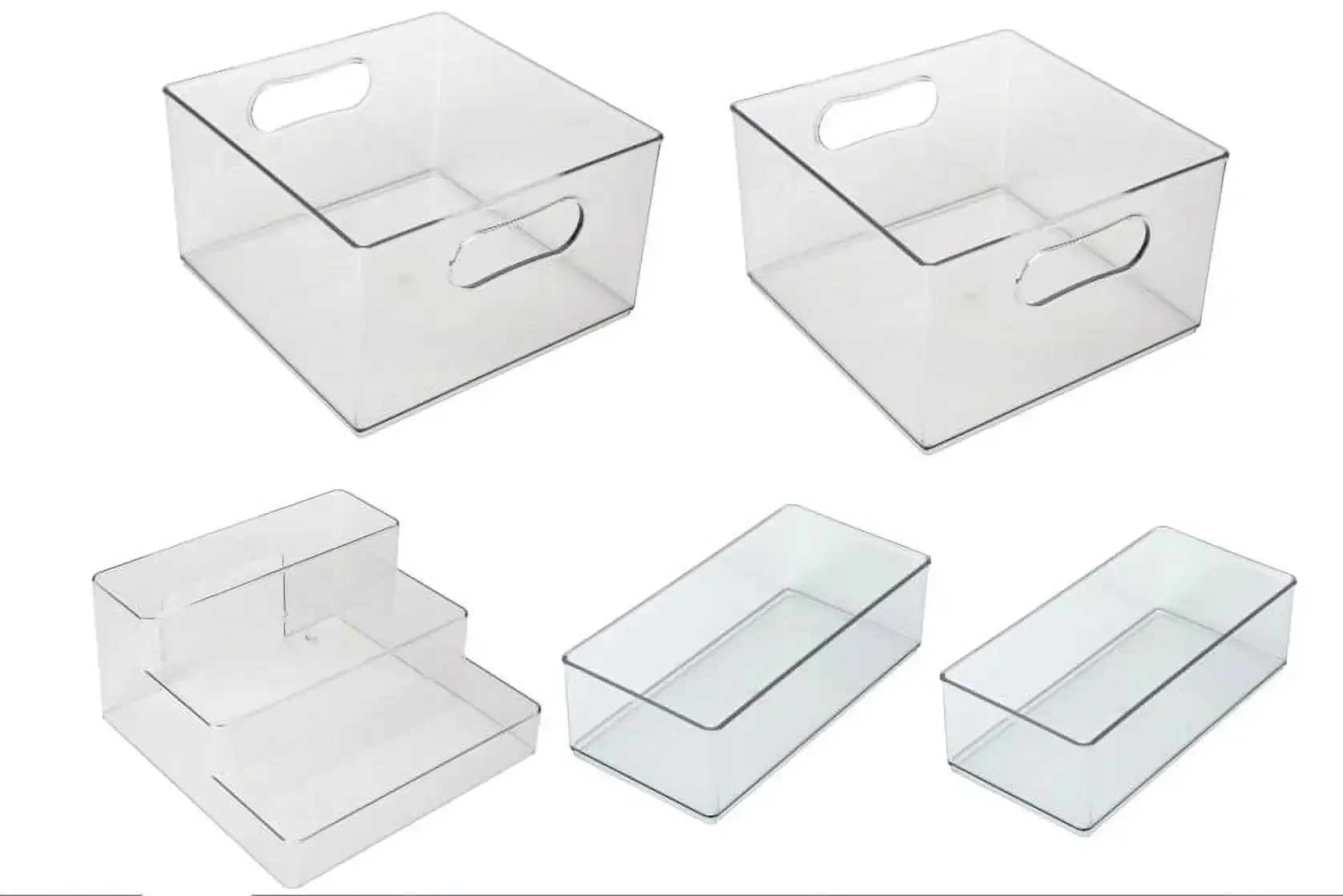 

5-Piece Clear Pantry Storage System Desk Organiser