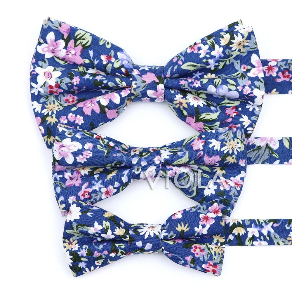 3 Maten Hete Bloemen Katoenen Ouder-Kind Bowtie Set Chique Kind Baby Huisdier Mannen Vlinder Vader Zoon Feest Diner Bruiloft Cadeau Accessoire