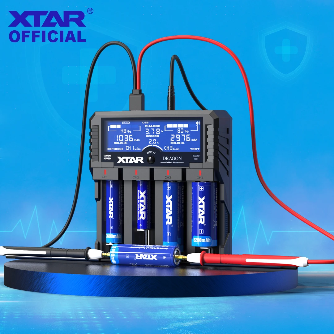 

Зарядное устройство XTAR Dragon VP4L PLUS с ЖК-дисплеем