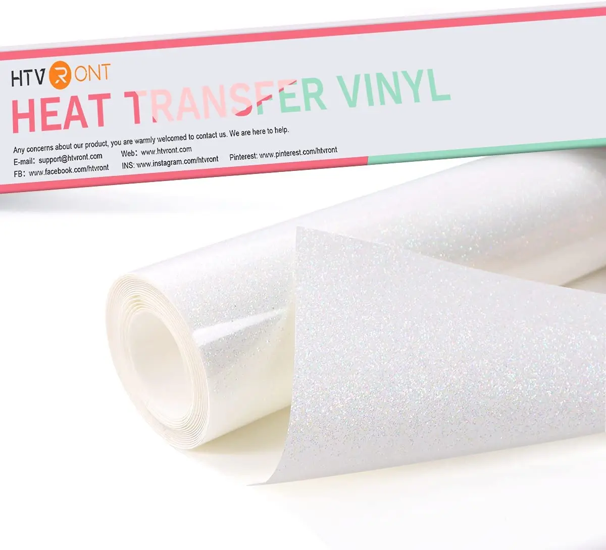 HTVVETUR Rotolo Vinile Termoadesivo Riflettente Arcobaleno – 30,5 Cm X 20,3 M Per Magliette Fai Da Te – Facile Da Tagliare - 6