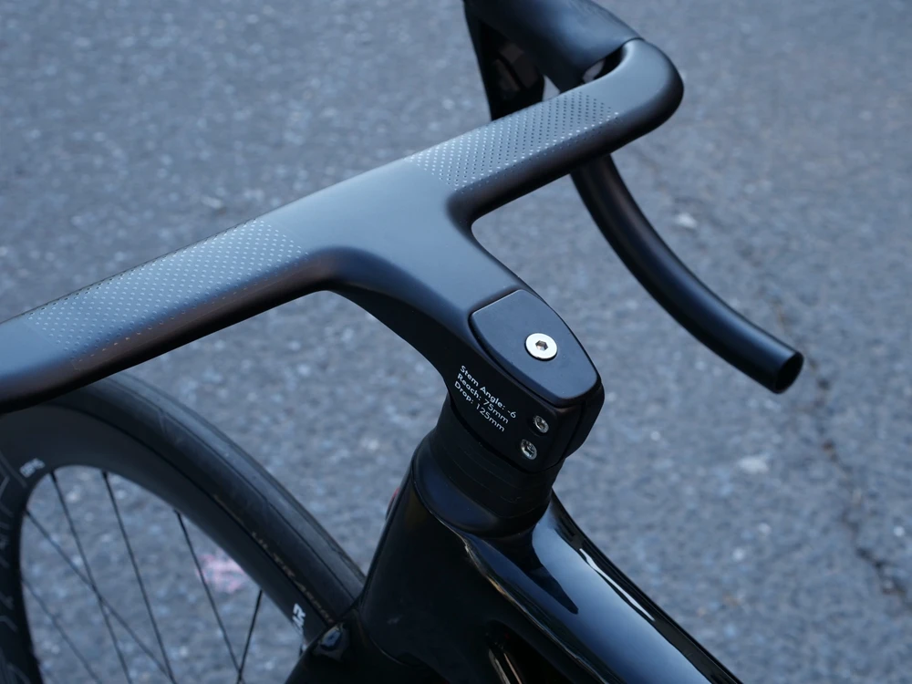 Guidon Vélo Route Fibre Carbone T800 - Largeur 390/400/420 Mm, Potence 90/100 Mm, 380g