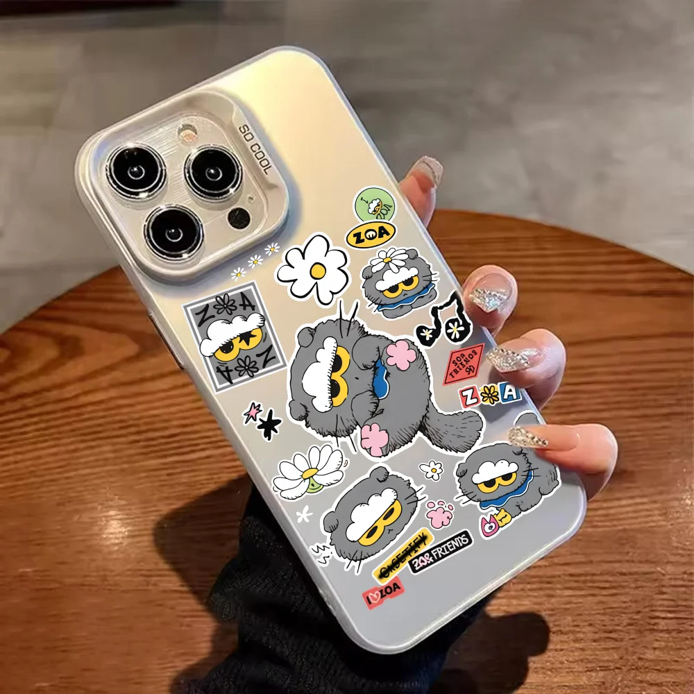 Kawaii Fashion TPU Silver Laser Soft Phone Case