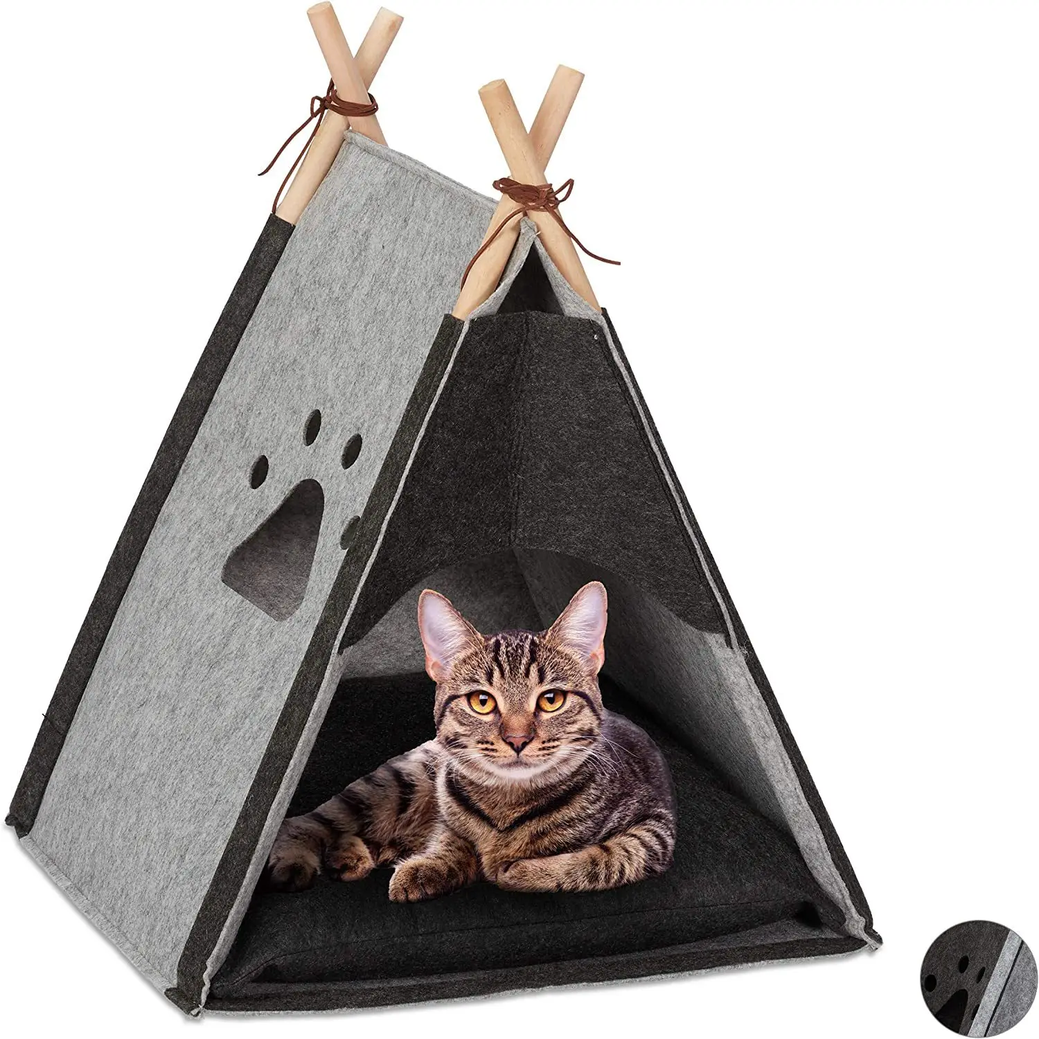 

Felt pet tent all-season blanket cat nest foldable portable cat house pet nest puppy house cat bed