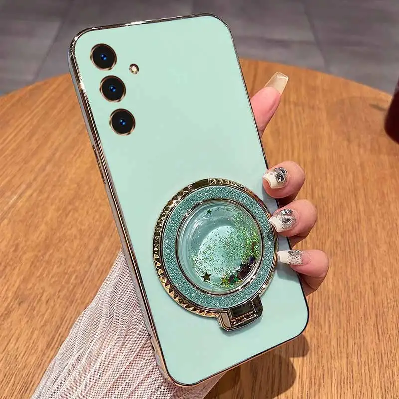 Circular Support Plating Phone Case with Enhanced Protection